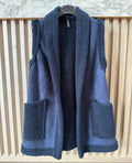 VIJABLU Italian Blue One Size Plush Vest w/2 Pockets LOOWIE