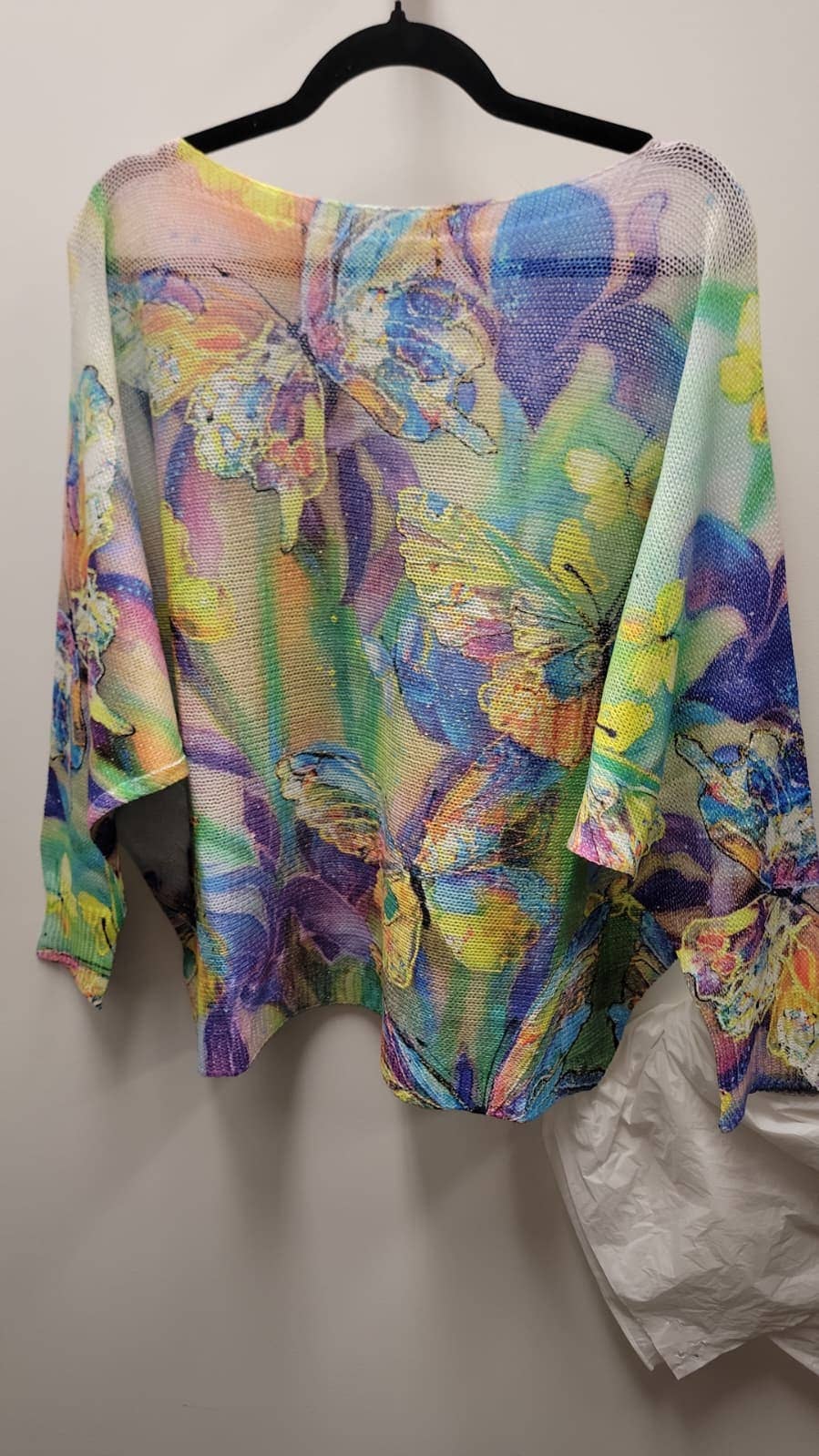 VIB3 Purple Butterfly Knit Printed Sweater LOOWIE
