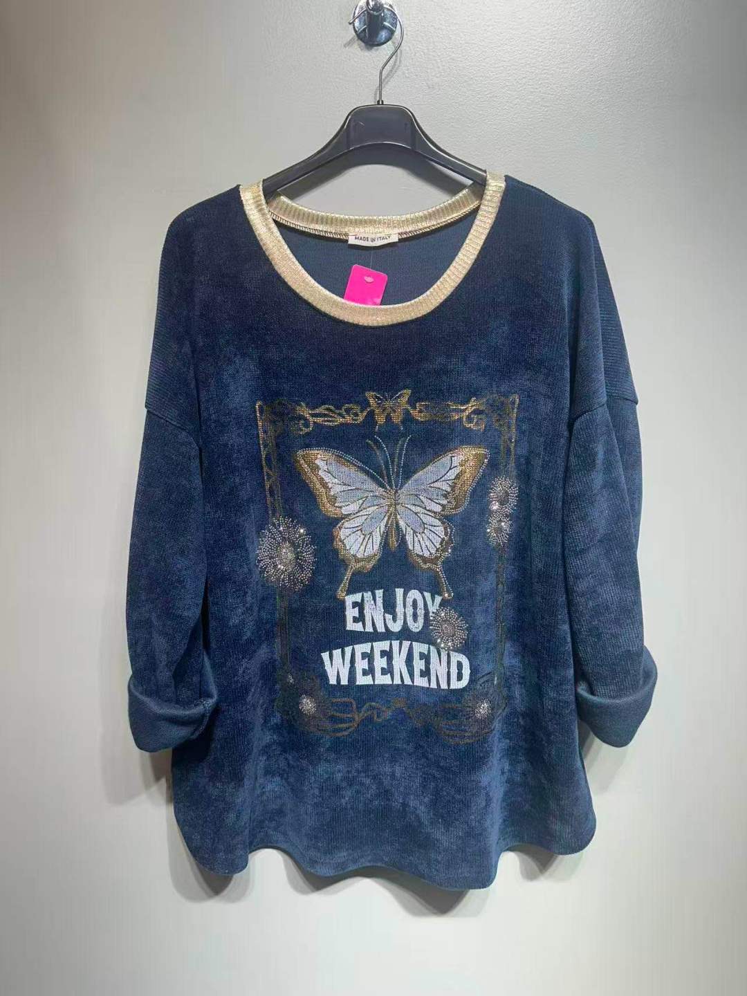 CO64 Navy Butterfly Print Tunic