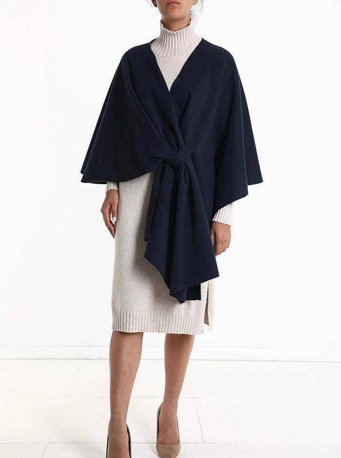 VIPONA Italian Navy  Large Poncho w/ Knot Closure LOOWIE