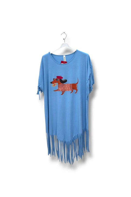 EFPSCDSB Plus Size Cotton Stretch Dress Sky Blue