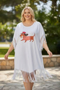 EFPSCDWH Plus Size Cotton Stretch Dress White