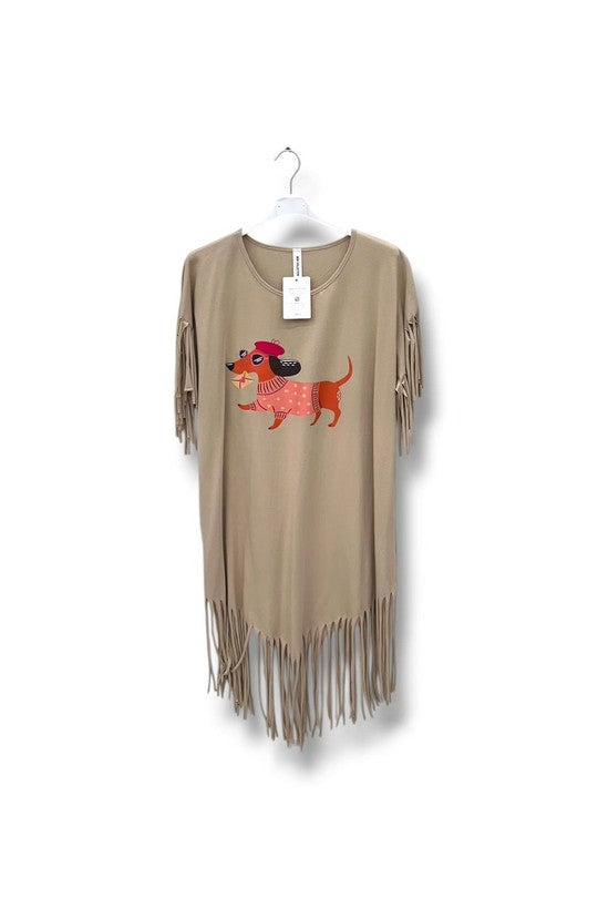 EFPSCDBG Plus Size Cotton Stretch Dress Beige