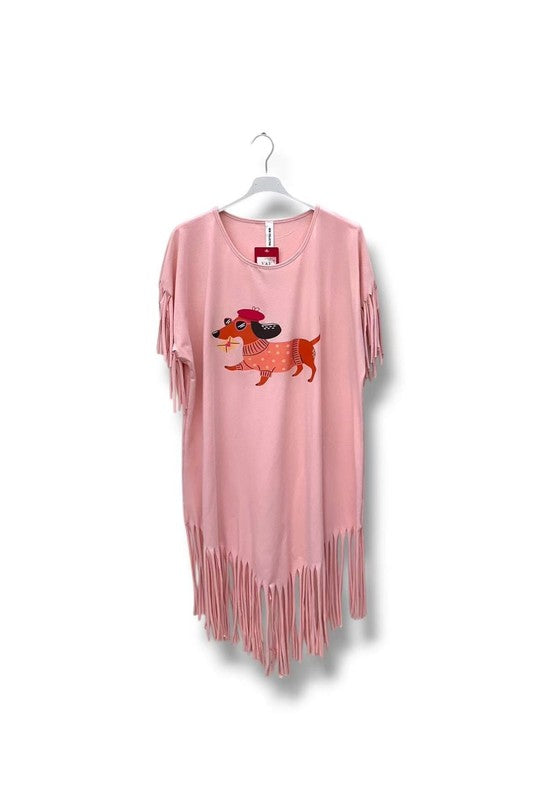 EFPSCDBLU Plus Size Cotton Stretch Dress Blush