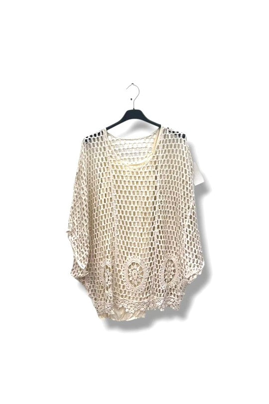 EFPSCTCR Plus Size Cotton Top Cream