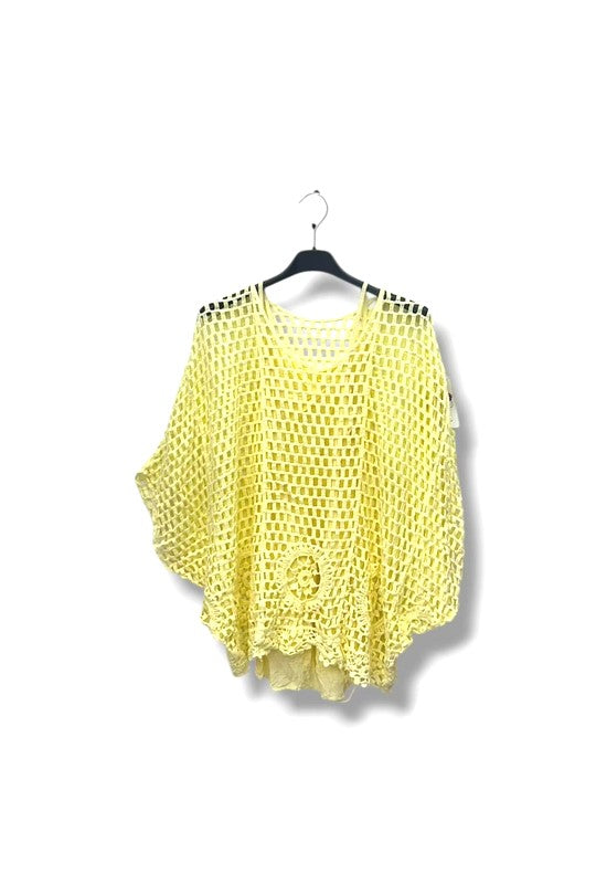 EFPSCTYL Plus Size Cotton Top Yellow