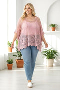 EFPSCTPK Plus Size Cotton Top Pink