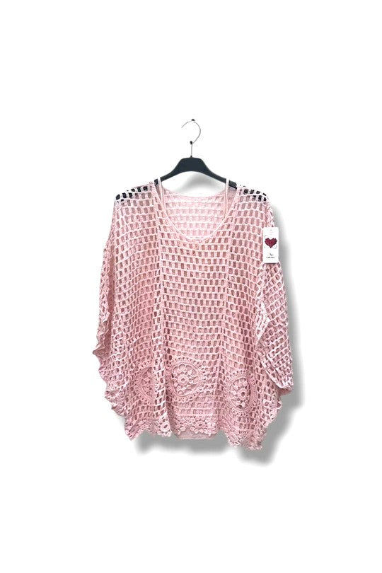 EFPSCTPK Plus Size Cotton Top Pink