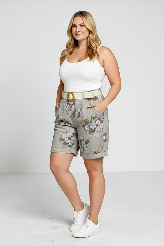 EFPSCRTP Plus Size Cropped Pants Taupe