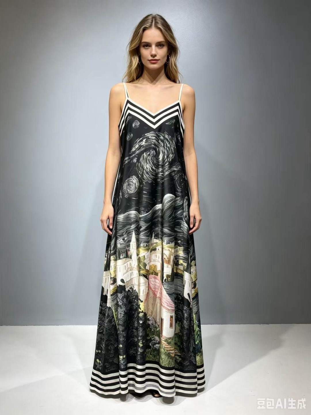 CRSNBK Starry Night Maxi Dress Black