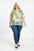 EFPSETKH Plus Size Stretch Top Khaki