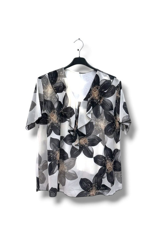 EFPSETBK Plus Size Stretch Top Black