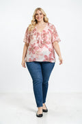 EFPSETPK Plus Size Stretch Top Pink