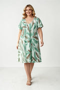 EFPSPDTQ Plus Size Stretch Dress Turquoise
