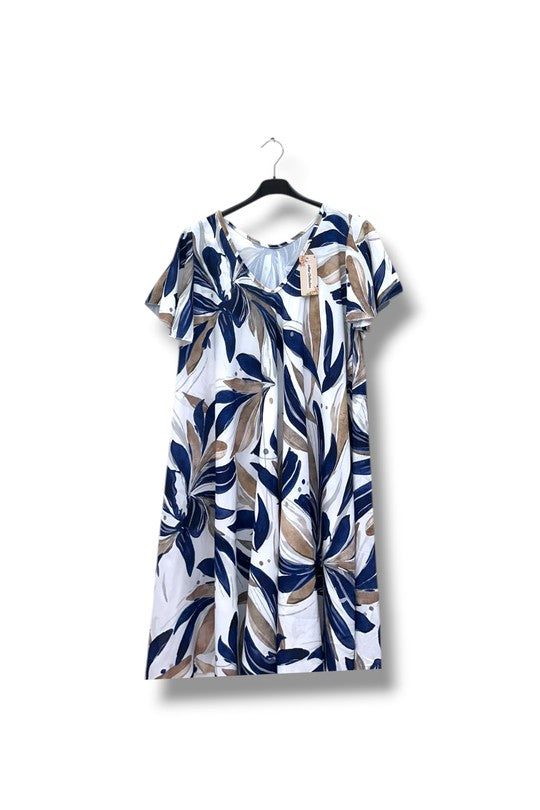 EFPSPDNV Plus Size Stretch Dress Navy