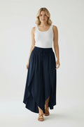 EFPSVPNV Plus Size Viscose Pants Navy