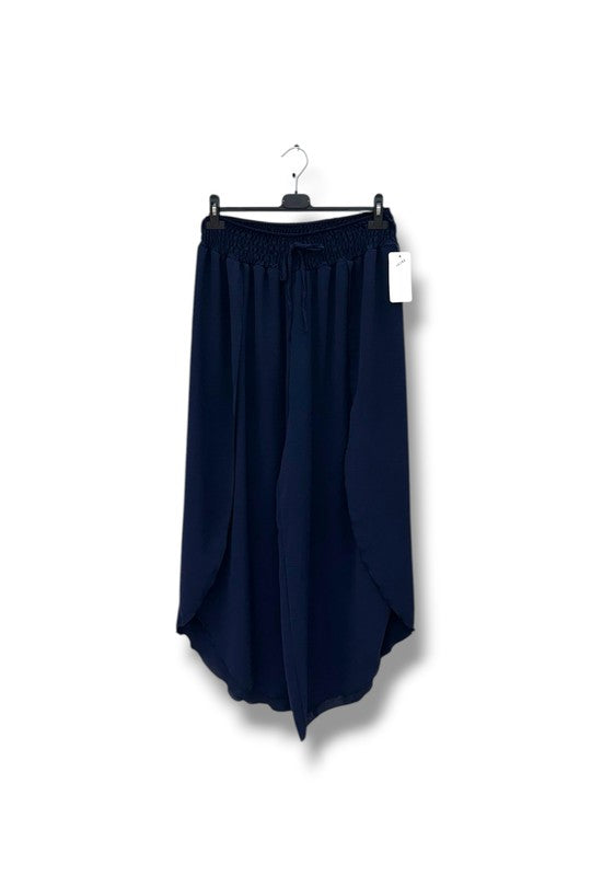 EFPSVPNV Plus Size Viscose Pants Navy