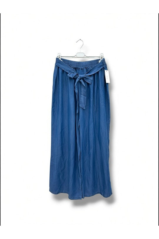 EFPSLTJB Plus Size Lyocell Trousers Jean Blue