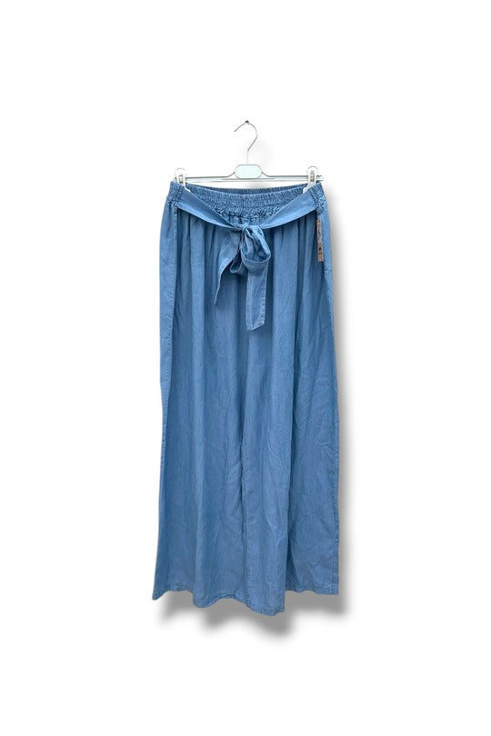 EFPSLTLB Plus Size Lyocell Trousers Light Blue