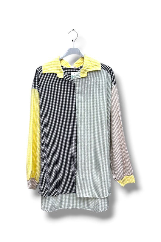 EFPSVBYL Plus Size Viscose Blouse Yellow