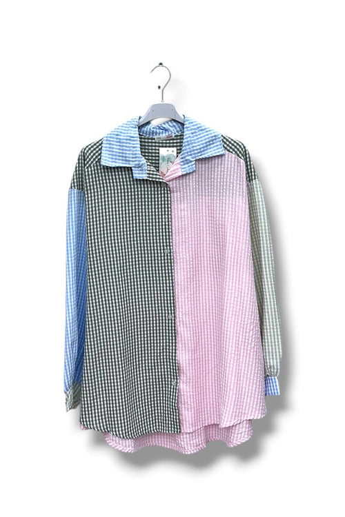 EFPSVBSB Plus Size Viscose Blouse Sky Blue