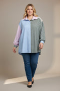 EFPSVBPK Plus Size Viscose Blouse Pink