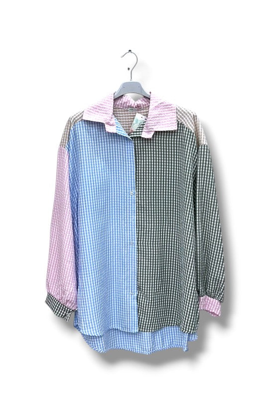 EFPSVBPK Plus Size Viscose Blouse Pink