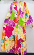 SVBFM One Size Vibrant Mauve Floral Patchwork Maxi Dress