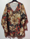 POFL Italian Cozy Beige Floral Sweater One Size LOOWIE