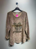 CO40 Taupe Heart Print Tunic