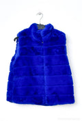 121 Royal Blue  Faux Fur Vest SIZE S/M LOOWIE
