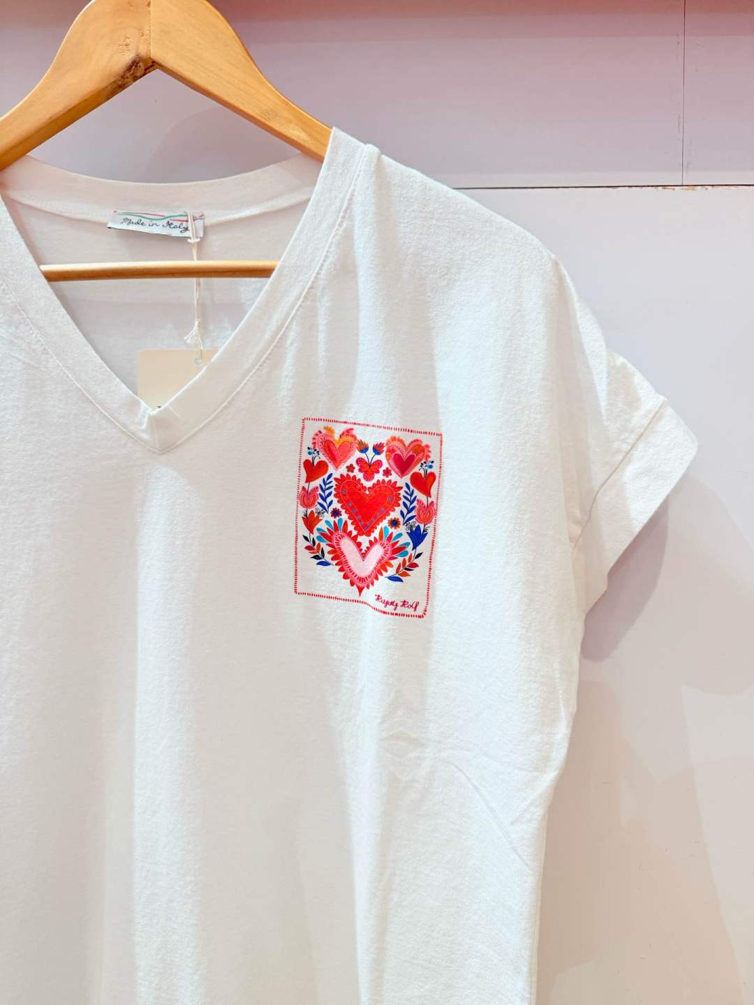 IV0135WH Cotton V-Neck T-Shirt Plus Size White