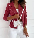 ES130 Wine 4 Jacket Pack Italian Vegan Perfecto Fall Suede