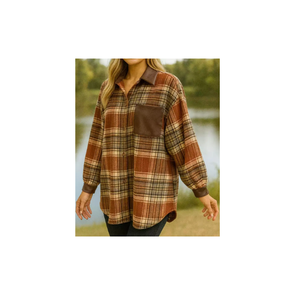 VIPLB Italian Plaid Flannel Shirt w/ Contrast Chest Pocket