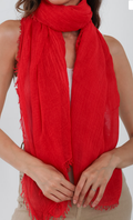 012 Italian Soft Red Bamboo Spring Scarf LOOWIE