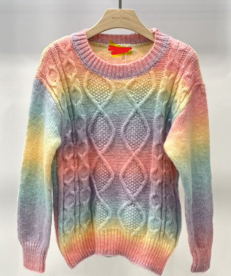 005 Multicolor Tie-dye Cozy Sweater One Size LOOWIE
