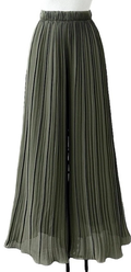 ELPLO Italian Olive Pleated Wide Legs Pants LOOWIE