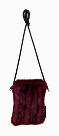 JA427 Wine Faux Fur Phone Bag