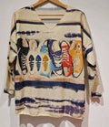 POSN Italian Cozy Cream Sneakers Sweater One Size LOOWIE