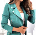 ES130 Green 4 Jacket Pack Italian Vegan Perfecto Fall Suede