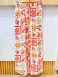 IVA155GTOR Printed Pants Plus Size Orange