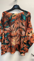 VIFA Rust  Round Fall Neck Knit Printed Sweater LOOWIE