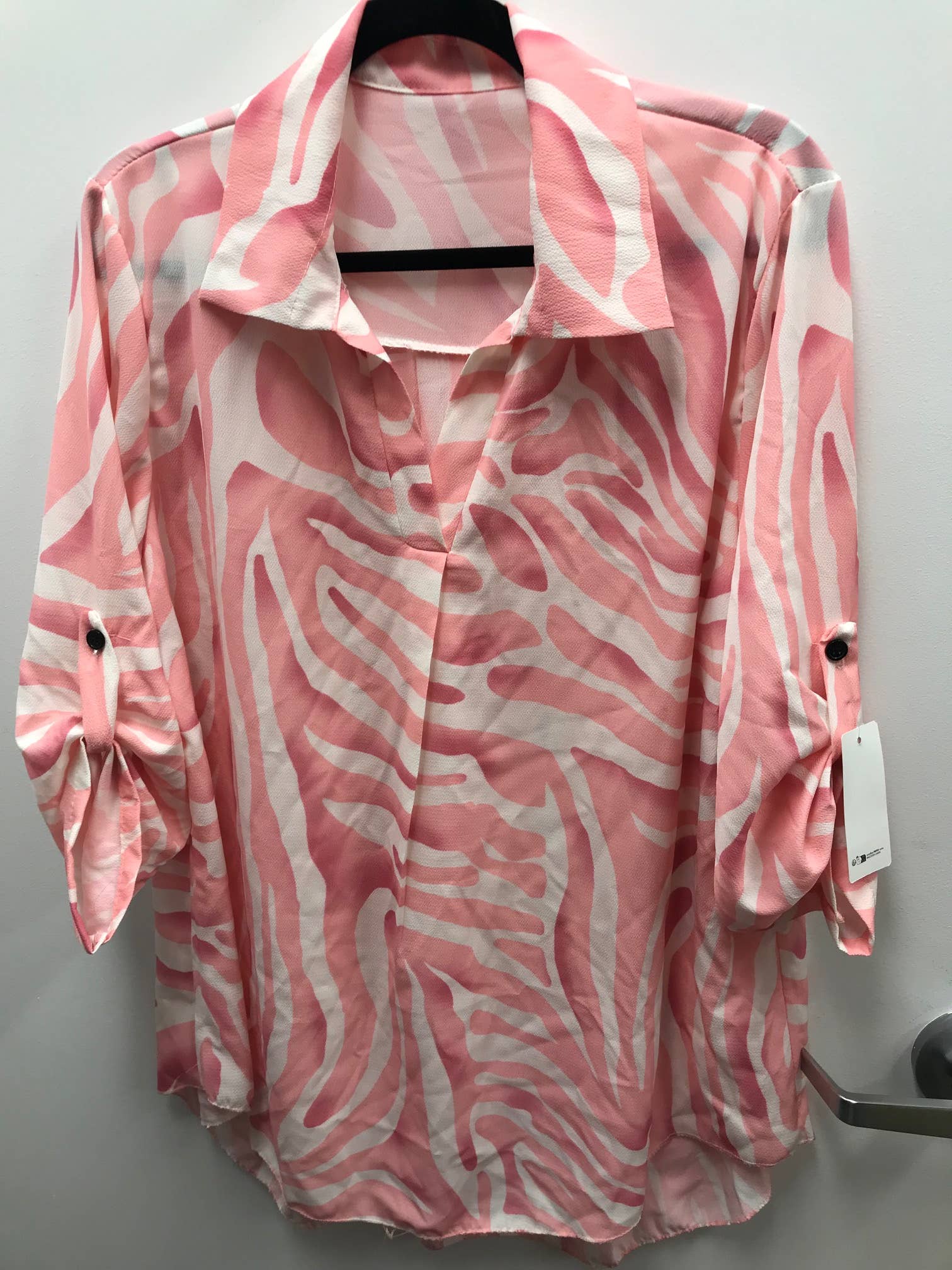 POZEB2  Italian One Size Vibrant Zebra Stripe Print Shirts