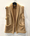 VIJAC Italian Camel One Size Plush Vest w/2 Pockets LOOWIE