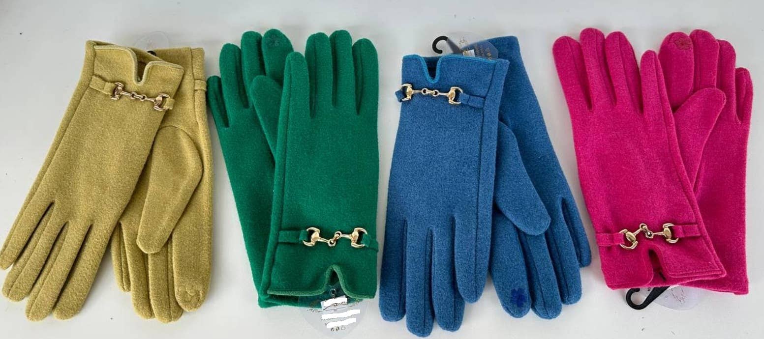 LCGL1 Stylish Touch Screen Gloves w/Jewel One Size