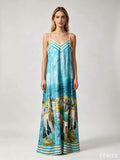 CRSNTQ Starry Night Maxi Dress Turquoise