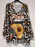 POSF Italian Cozy Sunflower Sweater One Size LOOWIE