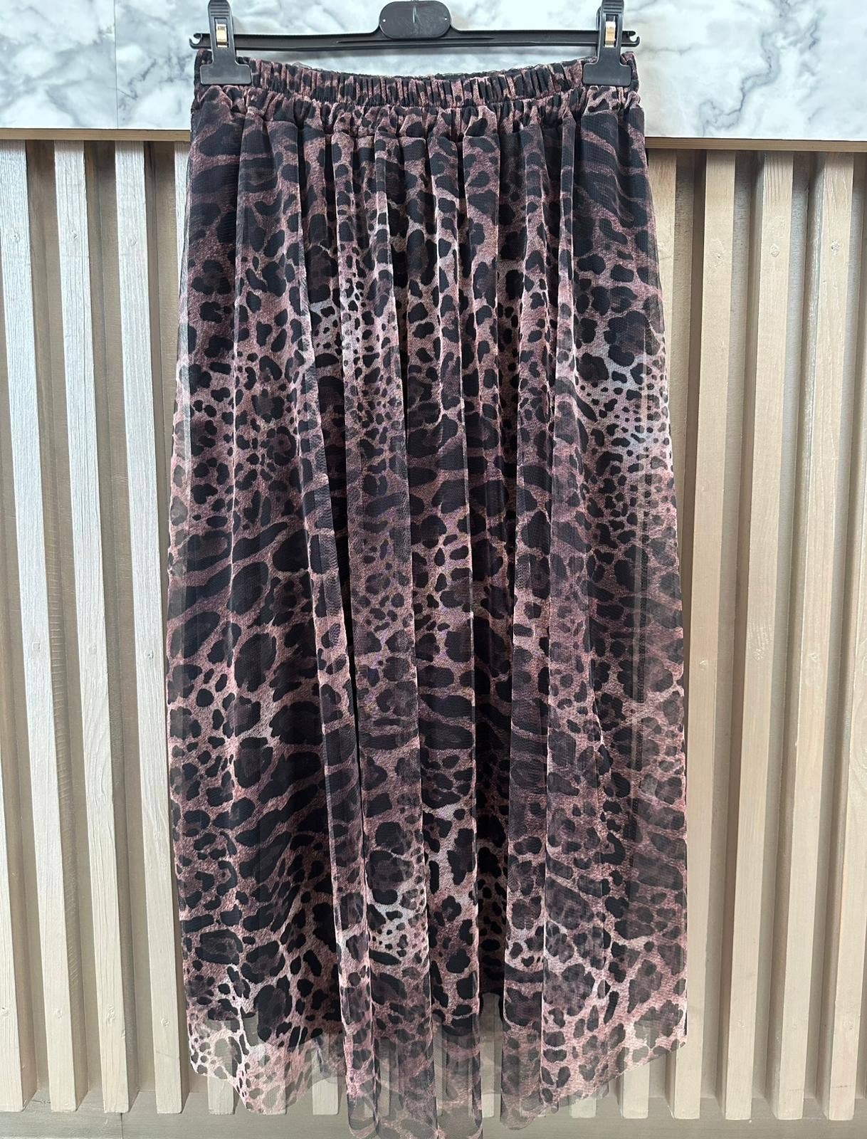 VISKLB One Size Leopard Print Long Flowing Skirt LOOWIE