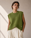 LUBXC9 Olive Boxy Knit Vest