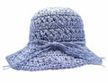 BA702 Blue Cloche Crochet Paper Summer Hat Loowie